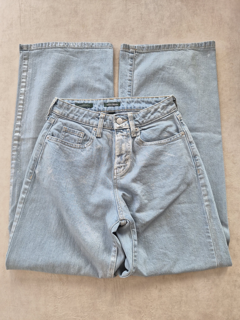 Wild Fable Metallic Light Wash High-Rise Baggy Jeans Size 00/R